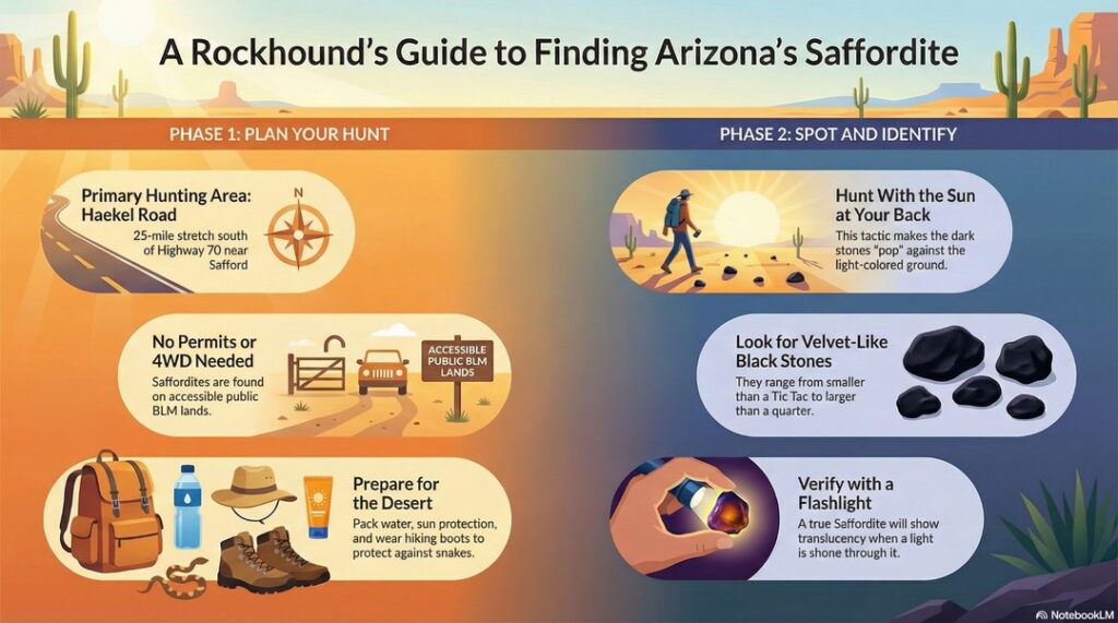 Finding Saffordite Infographic