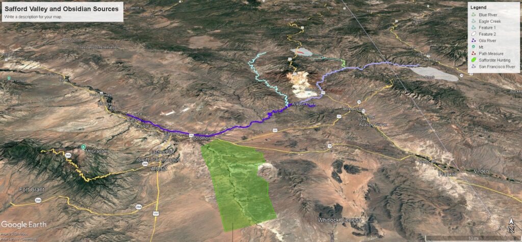 Safford Valley and Obsidian Sources