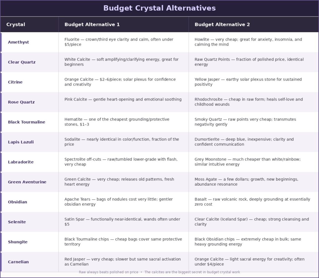 Alternative Crystals for yoyr collection