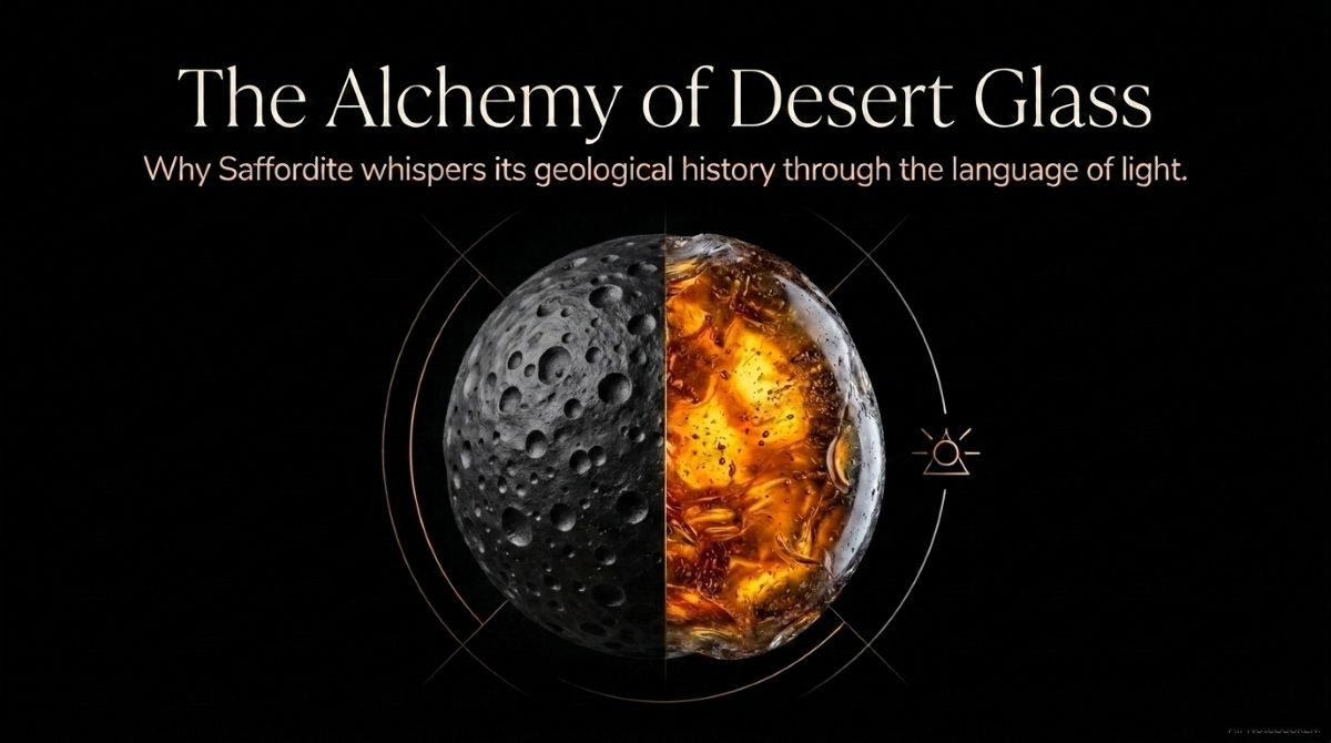 The Alchemy of Desert Glass: Why Black Saffordite Glows Gray to Amber in Light and Reveals Its Pale Heart in the Sun